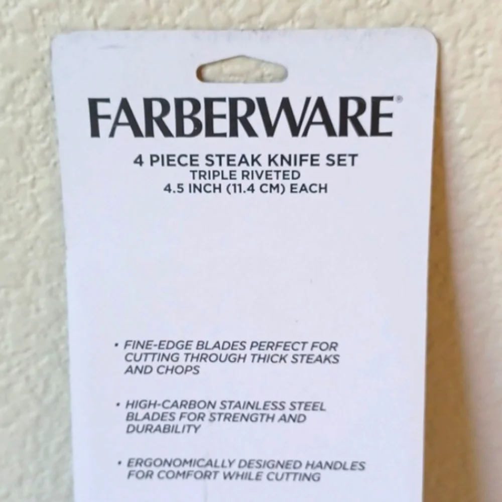3/$25 SALE 4 PIECE SET Farberware Classic Steak Knives, 4.5